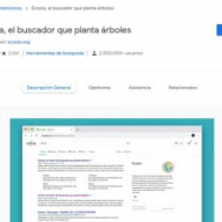 Descargá la extensión de Chrome para convertir a  Ecosia en su buscador de referencia