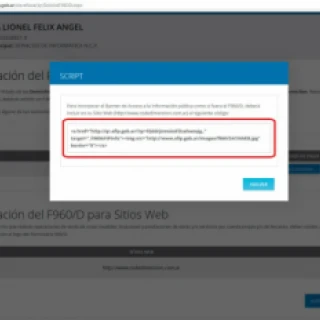 Paso Final: Obtener código script del QR