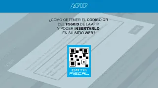 Cómo obtener el Código QR del F960/D de la AFIP y poder insertarlo en su sitio web