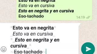 WhatsApp: Cómo poner negrita, cursiva y tachar palabras