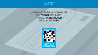 Cómo obtener el Código QR del F960/D de la AFIP y poder insertarlo en su sitio web